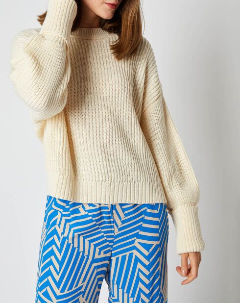 Pull Julie en Laine mélangée écru