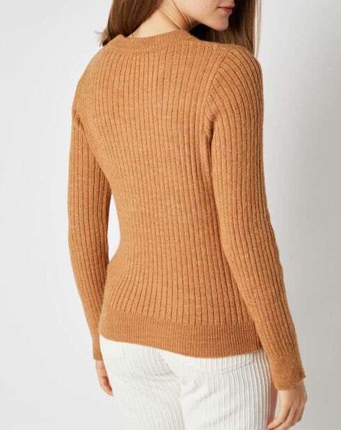 Pull Emma en Maille mélangée camel