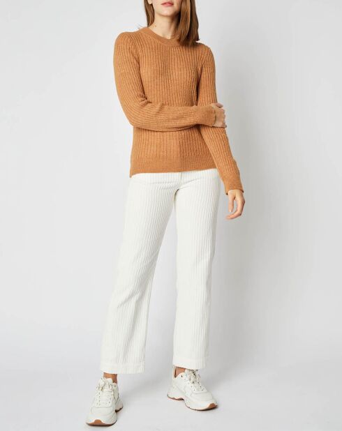 Pull Emma en Maille mélangée camel