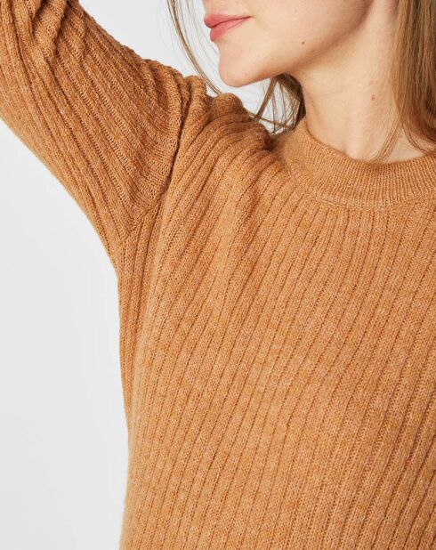 Pull Emma en Maille mélangée camel