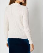 Pull Emma en Maille mélangée écru
