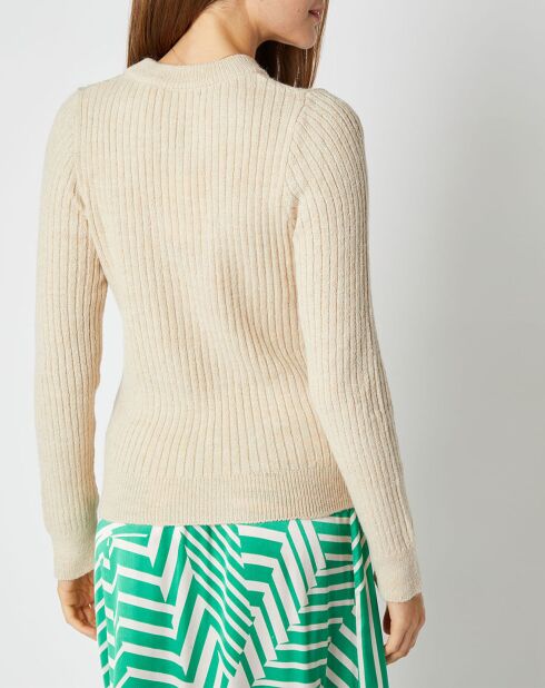 Pull Emma en Maille mélangée beige