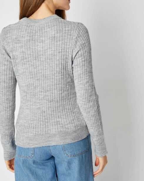 Pull Emma en Maille mélangée gris perle