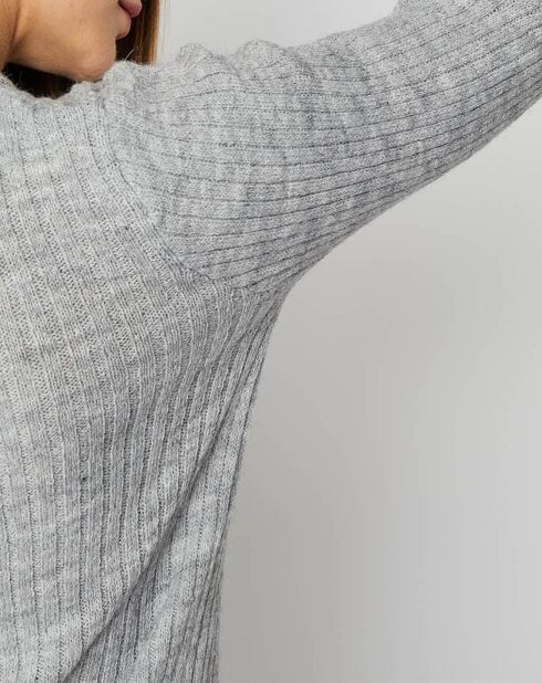 Pull Emma en Maille mélangée gris perle