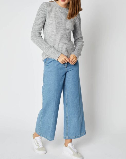 Pull Emma en Maille mélangée gris perle