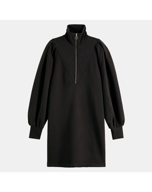 Robe Pull en Coton Bio mélangé zippée anthracite