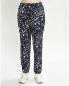 Pantalon Nina bleu nuit/violet