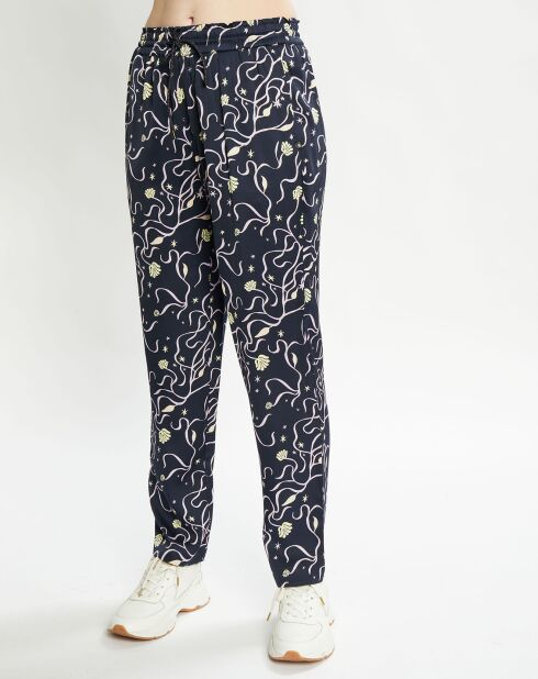 Pantalon Nina bleu nuit/violet