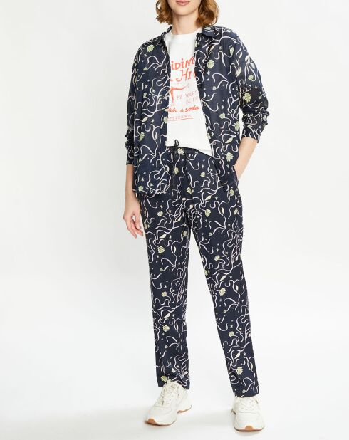 Pantalon Nina bleu nuit/violet