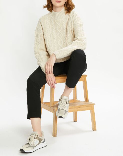 Pull en Laine mélangée écru