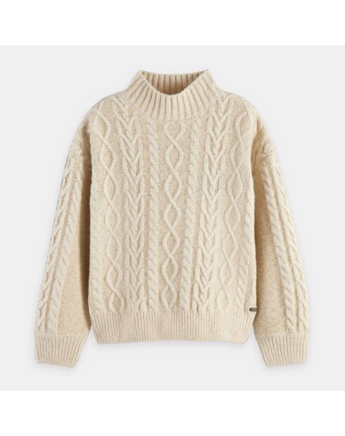 Pull en Laine mélangée écru