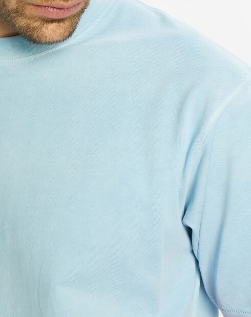 T-Shirt Ample 100% Coton Bio Tie & Dye bleu/rose