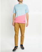 T-Shirt Ample 100% Coton Bio Tie & Dye bleu/rose
