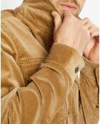Veste Trucker en Velours côtelé camel