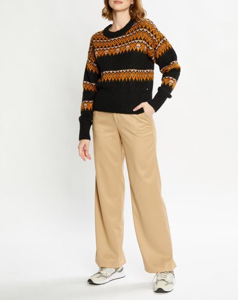 Pantalon Large Edie beige