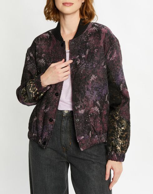 Blouson Bomber Jacquard multicolore