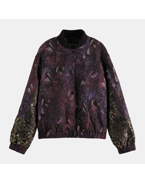 Blouson Bomber Jacquard multicolore