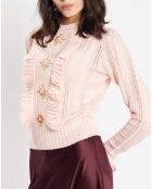 Pull en Laine mélangée Parure rose