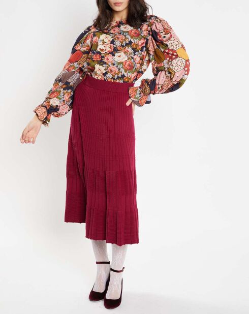 Blouse Patchwork encre