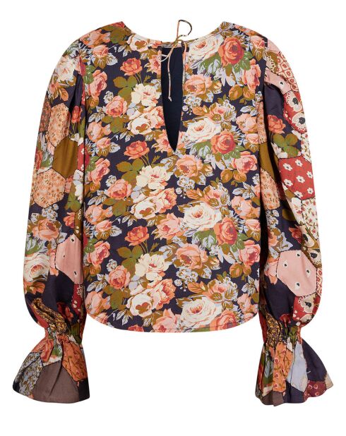 Blouse Patchwork encre