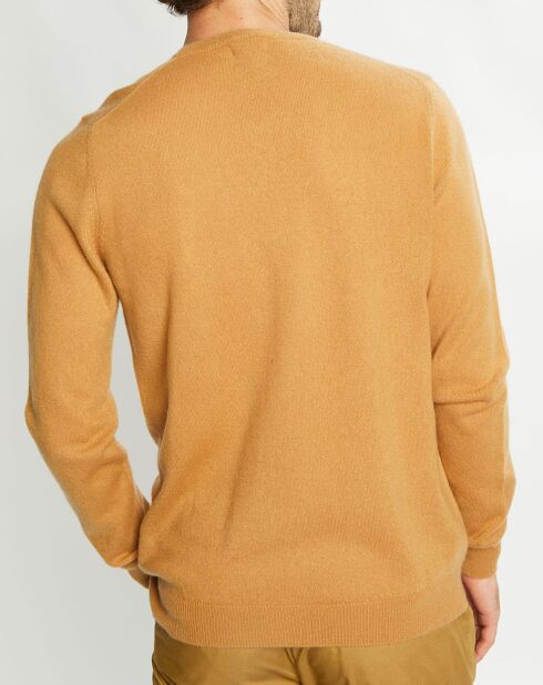 Pull 100% Cachemire Avy col V beige