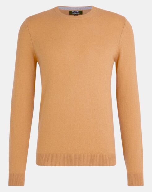 Pull 100% Cachemire Aron col rond beige