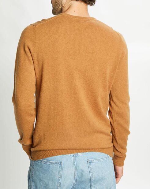 Pull 100% Cachemire Machve col V caramel