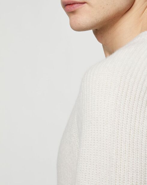 Pull en Cachemire & Laine Moterond col rond écru