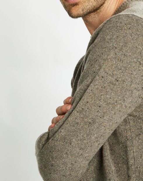 Pull en Cachemire & Laine Meps col rond gris