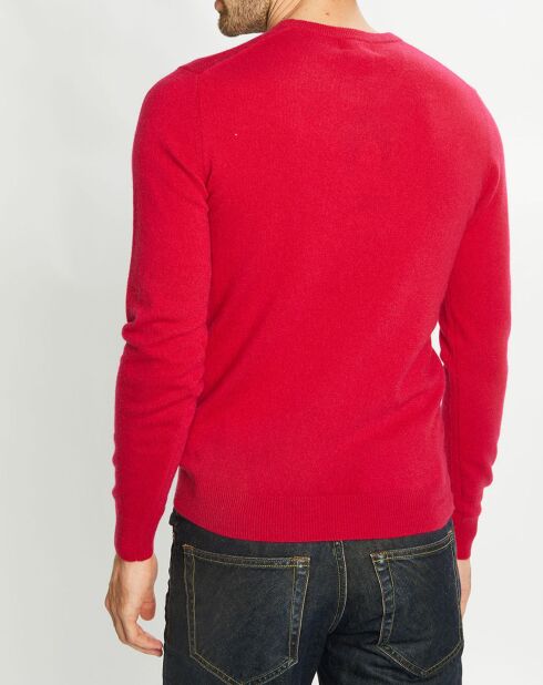 Pull 100% Cachemire Nachron col ras du cou rose foncé