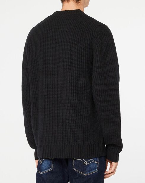 Cardigan en Laine & Cachemire Potecard Gulet Boxy noir