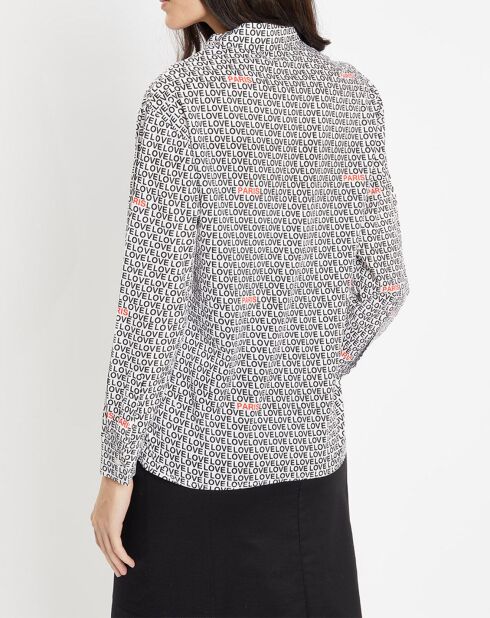 Chemise Denise Love imprimée blanc/noir