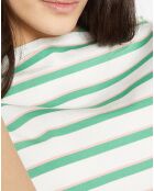 T-Shirt Dixie rayé vert/blanc