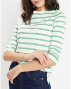 T-Shirt Dixie rayé vert/blanc
