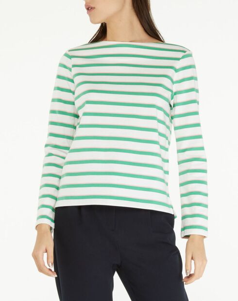 T-Shirt Dixie rayé vert/blanc