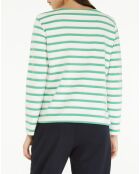 T-Shirt Dixie rayé vert/blanc