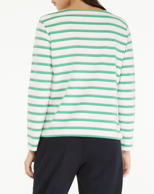 T-Shirt Dixie rayé vert/blanc