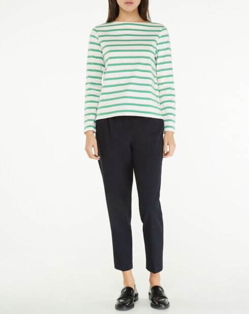 T-Shirt Dixie rayé vert/blanc