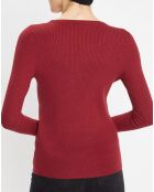 Pull en Maille stretch Franck ajusté bordeaux