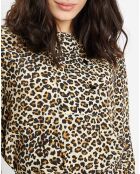 Robe longue Gamba léopard noire