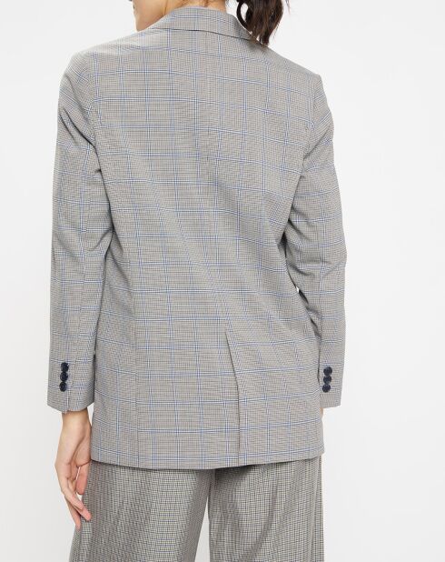 Blazer en Laine mélangée Céleste Prince de galles gris moyen