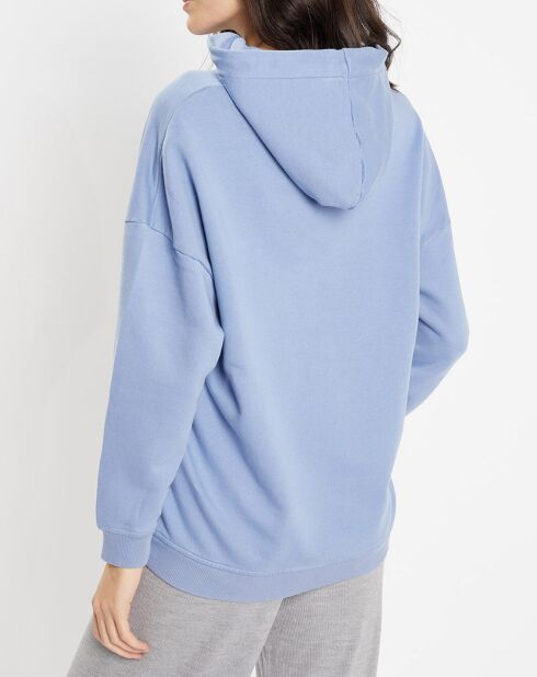 Sweat à capuche en Coton Bio Bahut bleu moyen