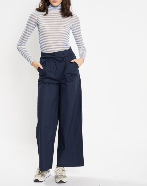 T-Shirt Pavot bleu/écru