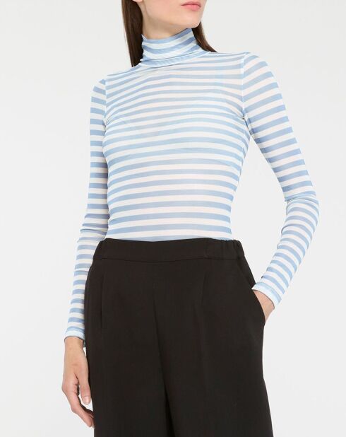 T-Shirt Pavot bleu/écru