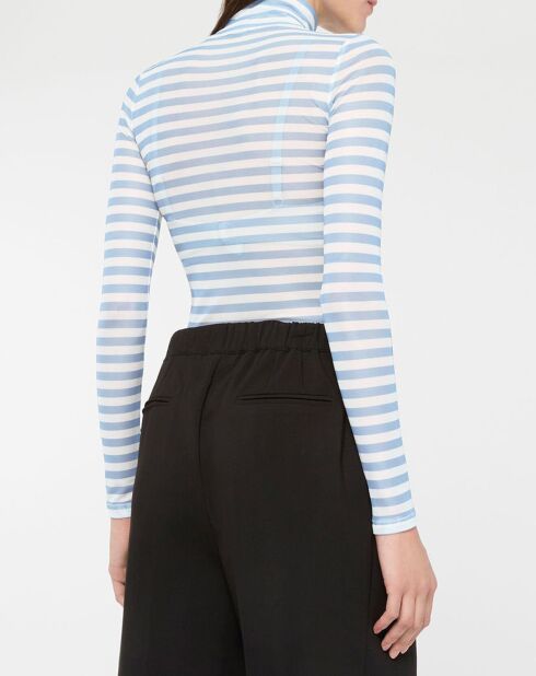 T-Shirt Pavot bleu/écru