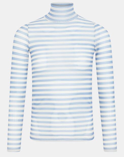 T-Shirt Pavot bleu/écru