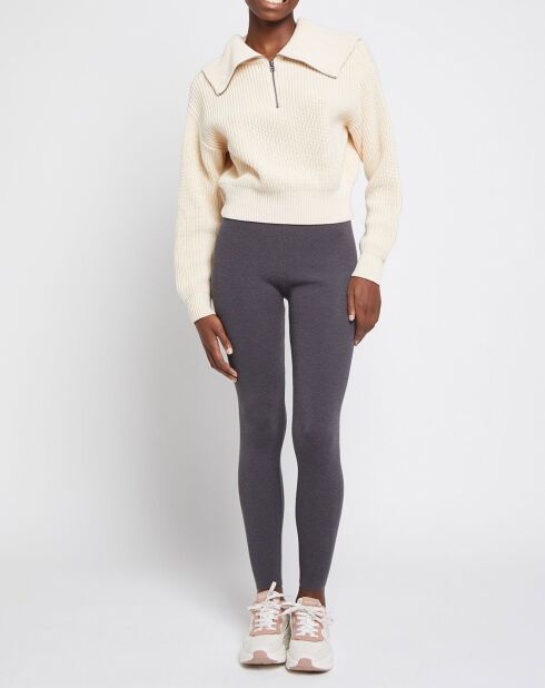 Legging en Maille côtelée extensible Louis gris foncé