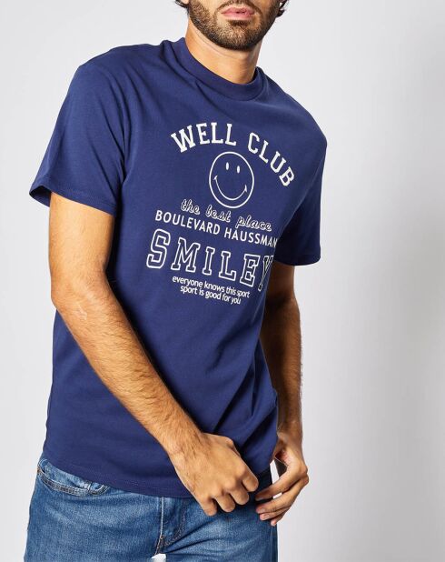 T-Shirt en Coton bio Bloose Smiley® bleu marine