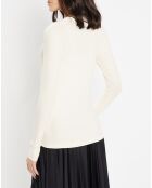 T-Shirt en Maille stretch côtelée Lambert écru