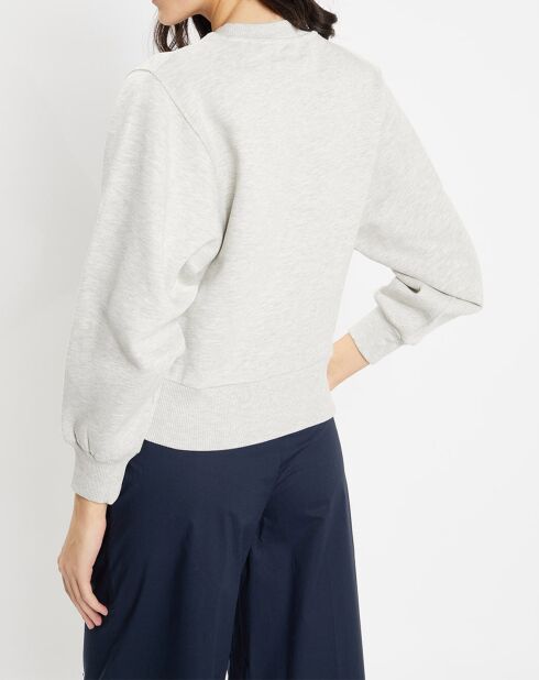 Sweat en Coton molleton biologique Lou gris clair